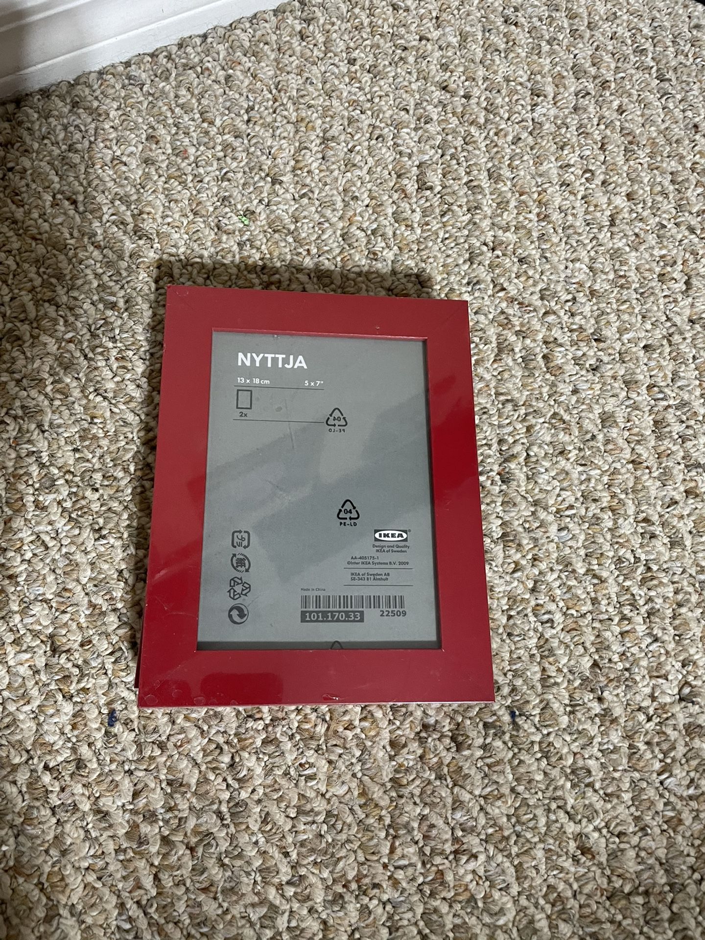 Red IKEA Picture Frames. Red Frames in various sizes. 8.5 x 11, 8 x 10, 5 x 7, 4 x 6 and 3 x 5.