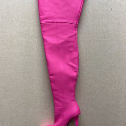 Balenciaga fluorescent Pink+thigh+high+boots Pair Thumbnail
