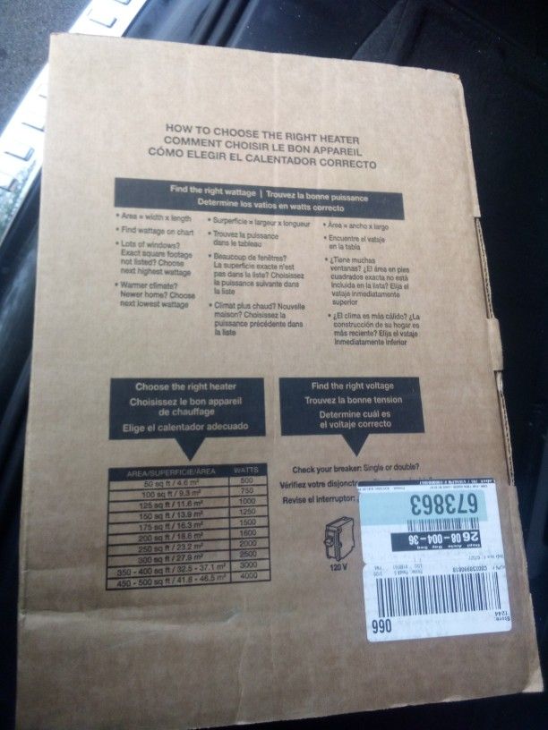 Brand New Cadet High Output Fan Forced Heater