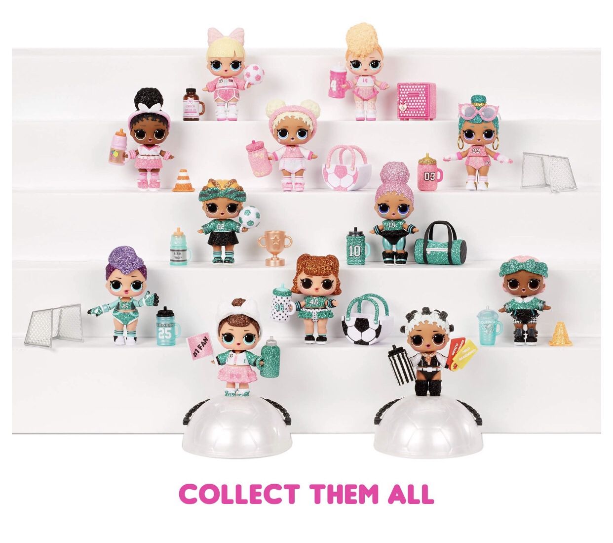 LOL Surprise All-Star B.B.s Sports Series 3 Soccer Team Sparkly Dolls with 8 Surprises, Accessories, Surprise Doll