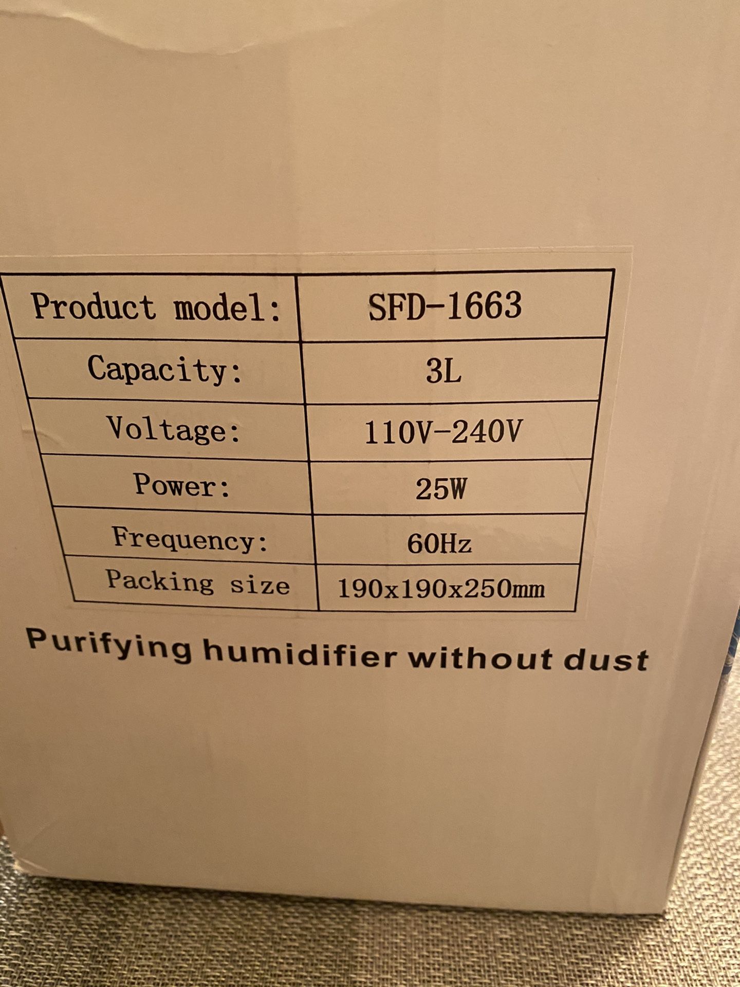 Humidifier medium/large