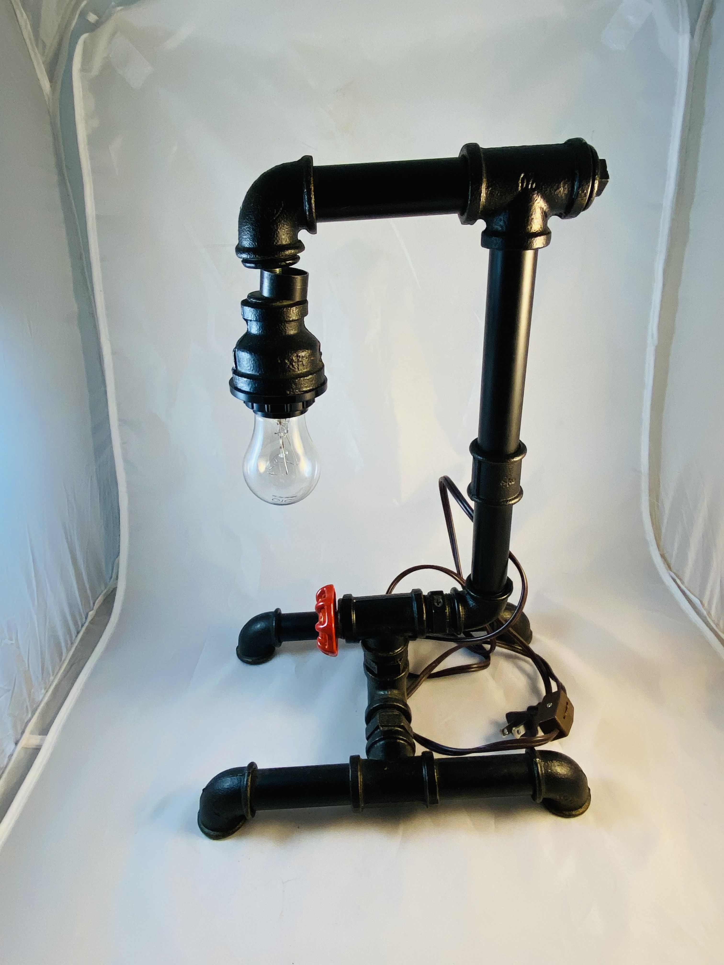 Industrial Looking Hand Made Lamp Pre-Loved Works