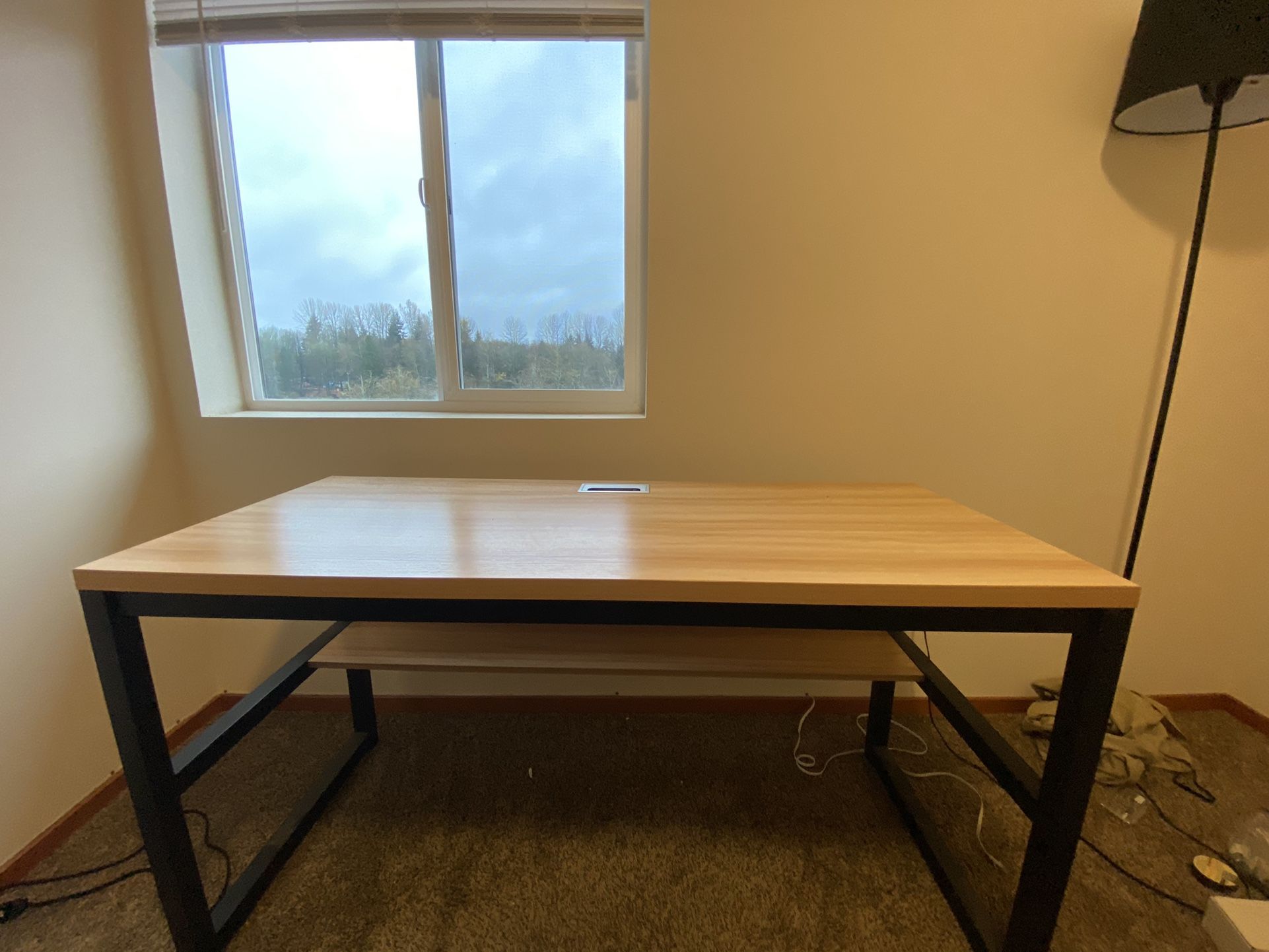 Large Desk with Shelf Below