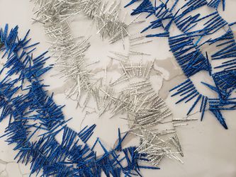 Christmas blue and silver decorations. Thumbnail