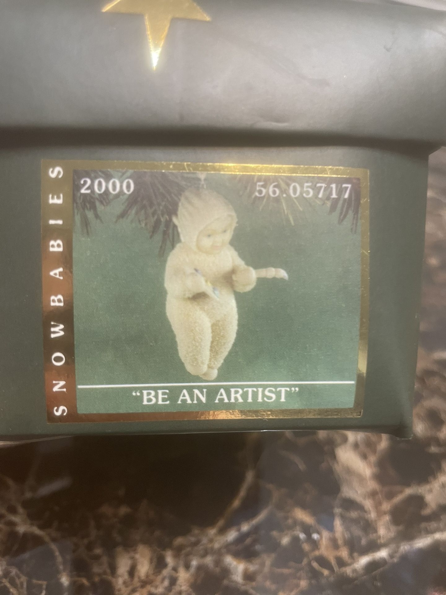 Snowbabies Vintage “Be An Artist” Ornament 2000