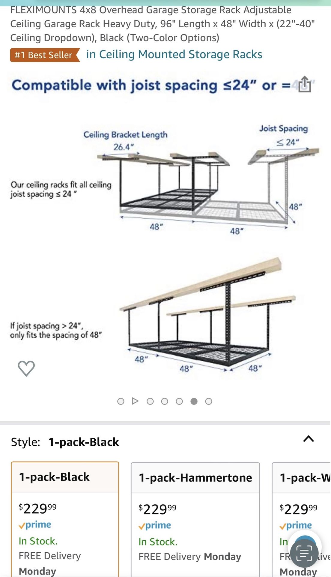 Ceiling Garage Rack