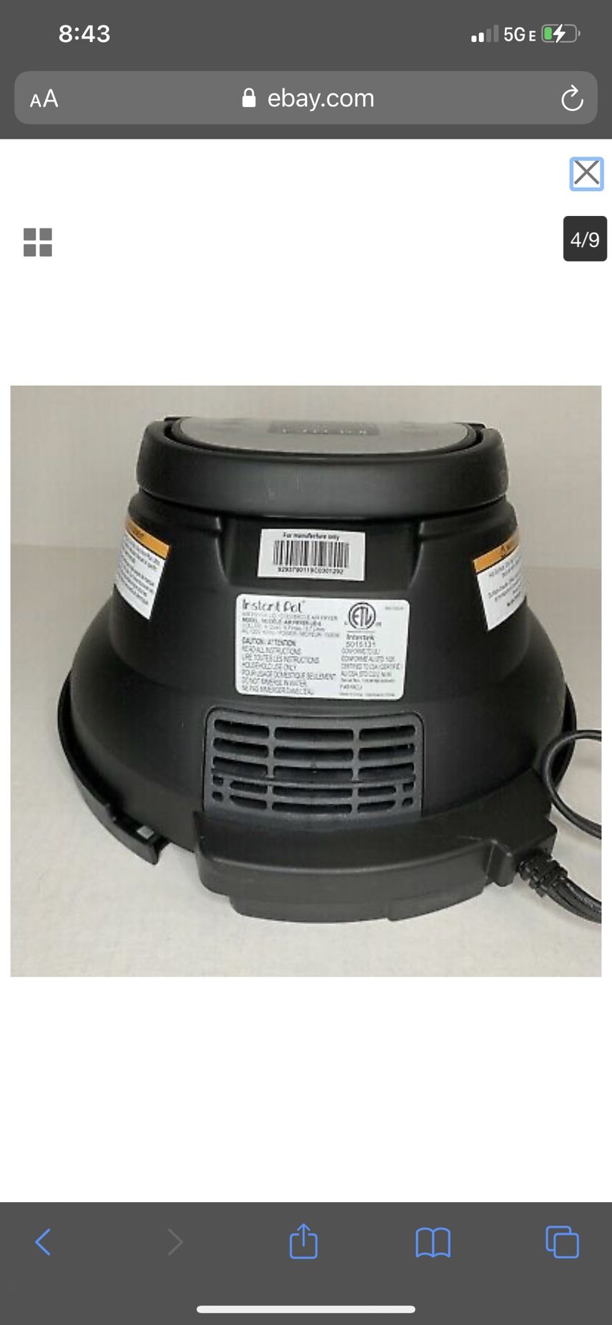 Air Fryer Instant Pot Lid