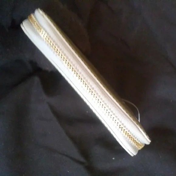 LOUIS VUITTON lv leather VERNIS COMPACT ZIPPY WALLET mini light green gold *