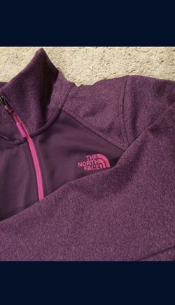 North Face / Thin Softshell Track Jacket Coat / SIZE: Women's Small / Like New w/o Tags! / Heathered Purple & Pink Thumbnail