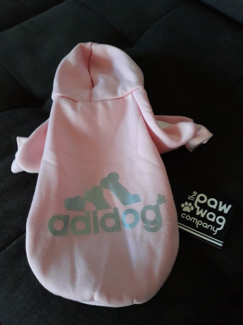 NWT Adidog Hoodie in Light pink size small