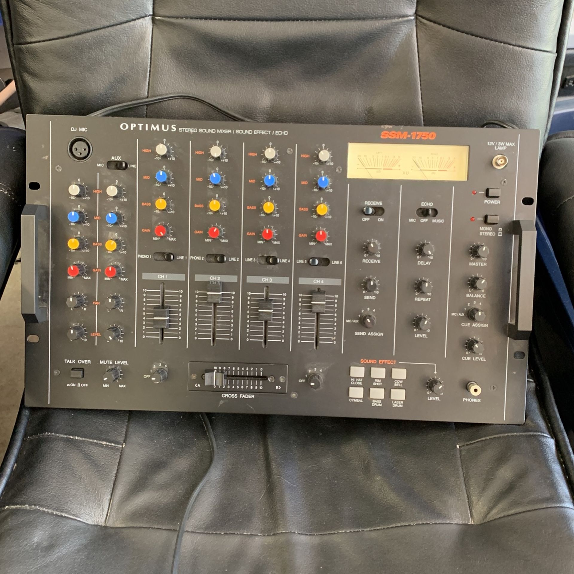 Vintage Analog Stereo Mixer Board