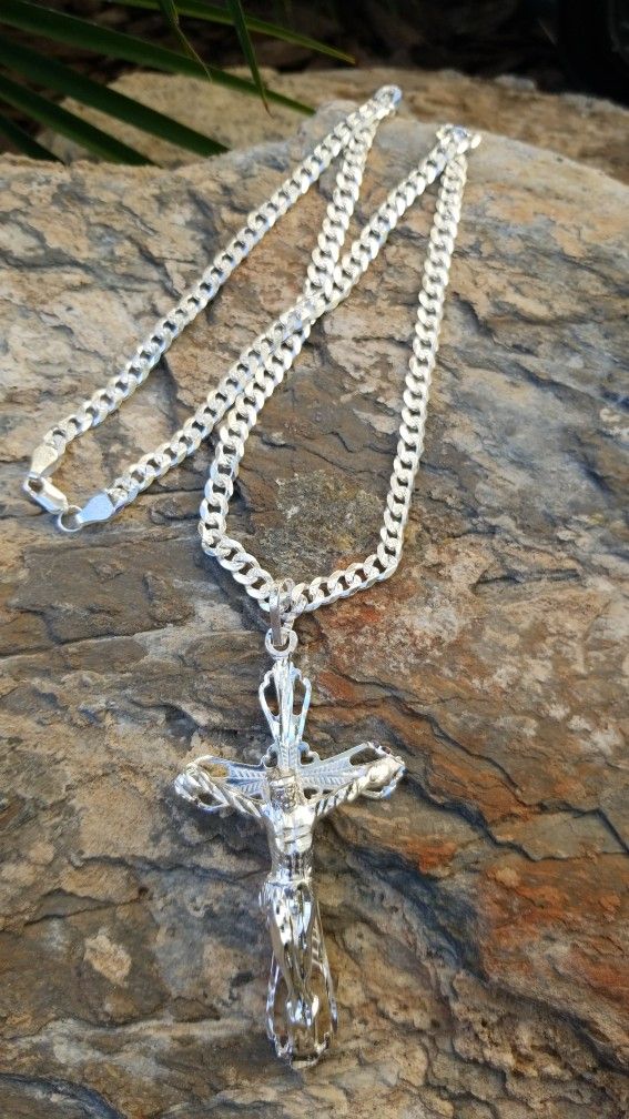 Cadena y Cristo Plata 925MX / Silver Chain And Christ