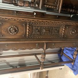 Jacobean Revival Style Buffet Sideboard - Will Deliver Thumbnail