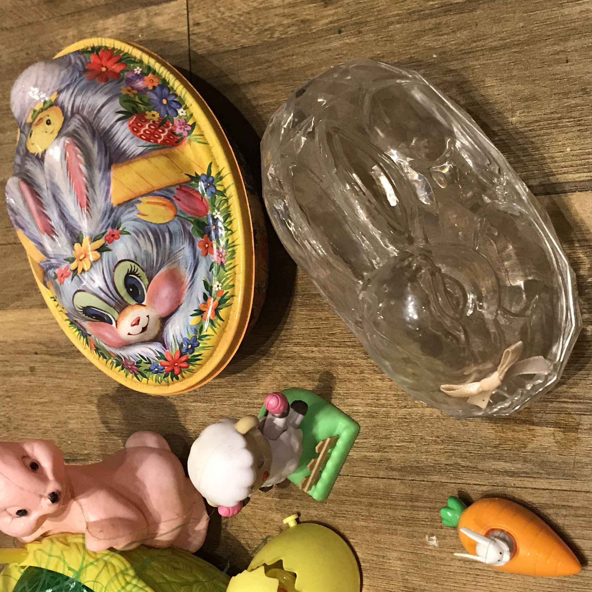 Easter basket toys decorations vintage 1970s and 80s