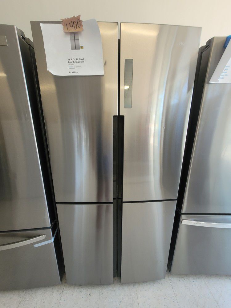 Haier 33in Stainless Steel 4-doors French Door Refrigerator New Scratch And Dents With 6month's Warranty 