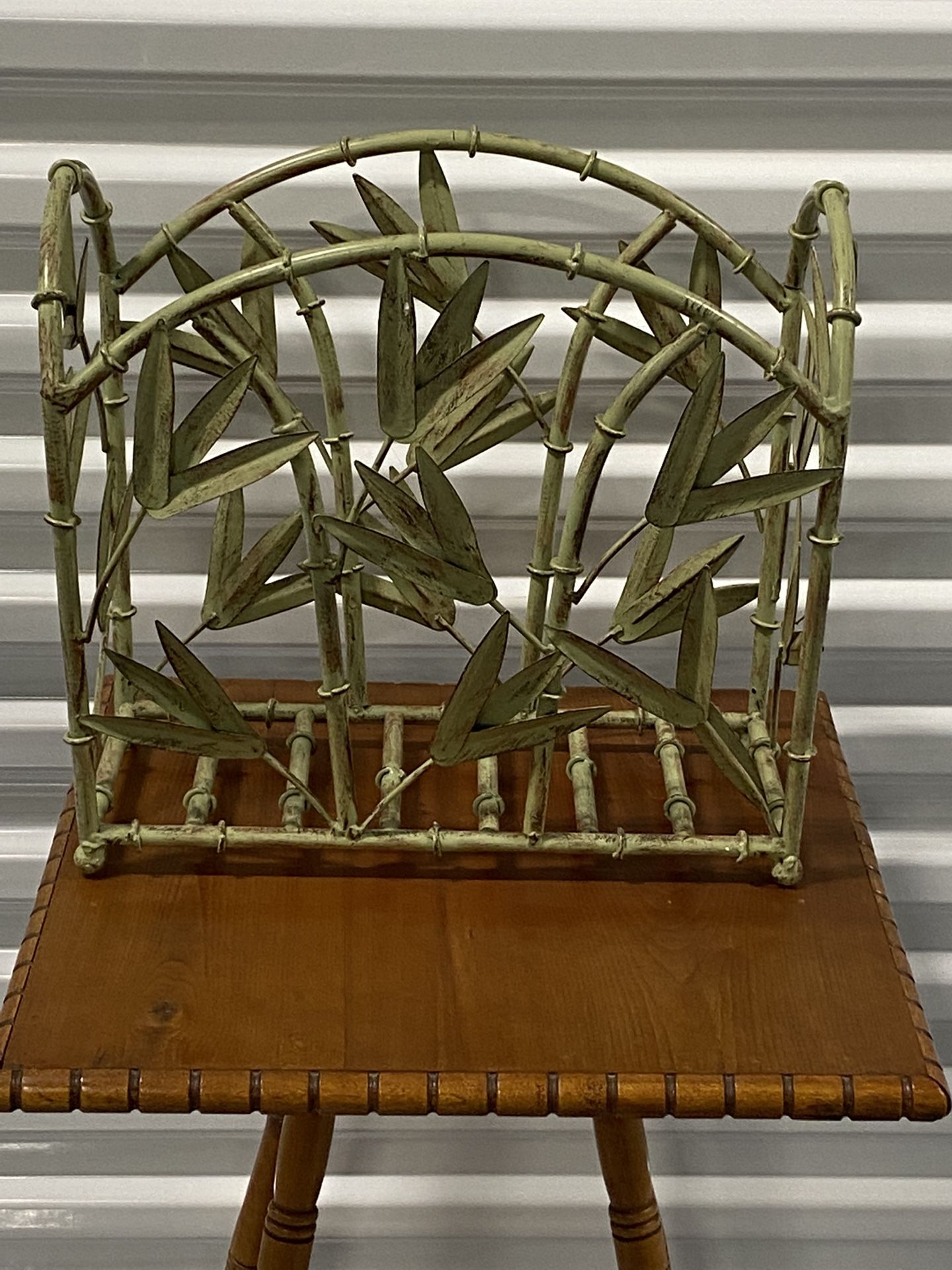Heavy Metal Bamboo Design Storage Rack