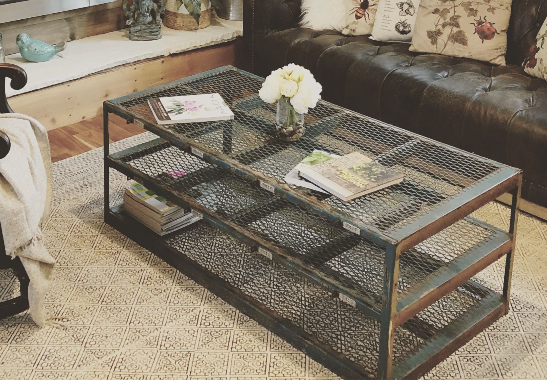 Industrial Coffee Table Or Bench With storage 