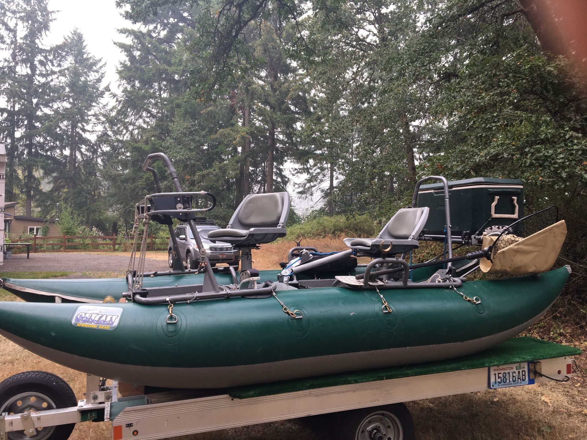 Pending, 13ft outcast, fish cat 2 person cataraft, pontoon raft, drift ...