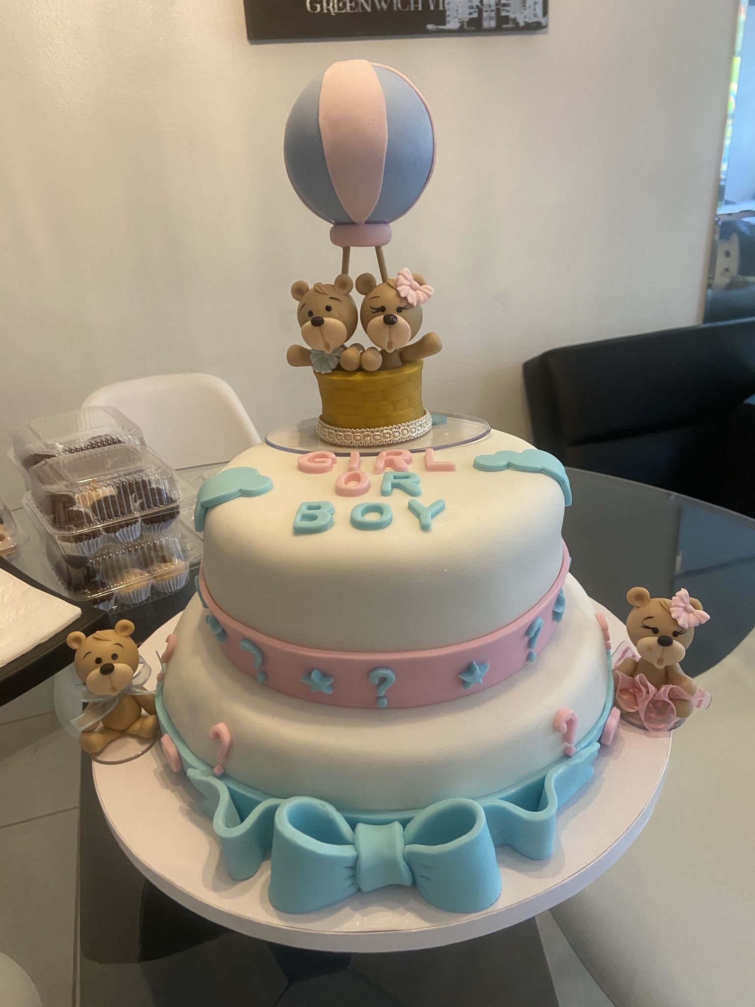 Gender Reveal Decoration For Cake
