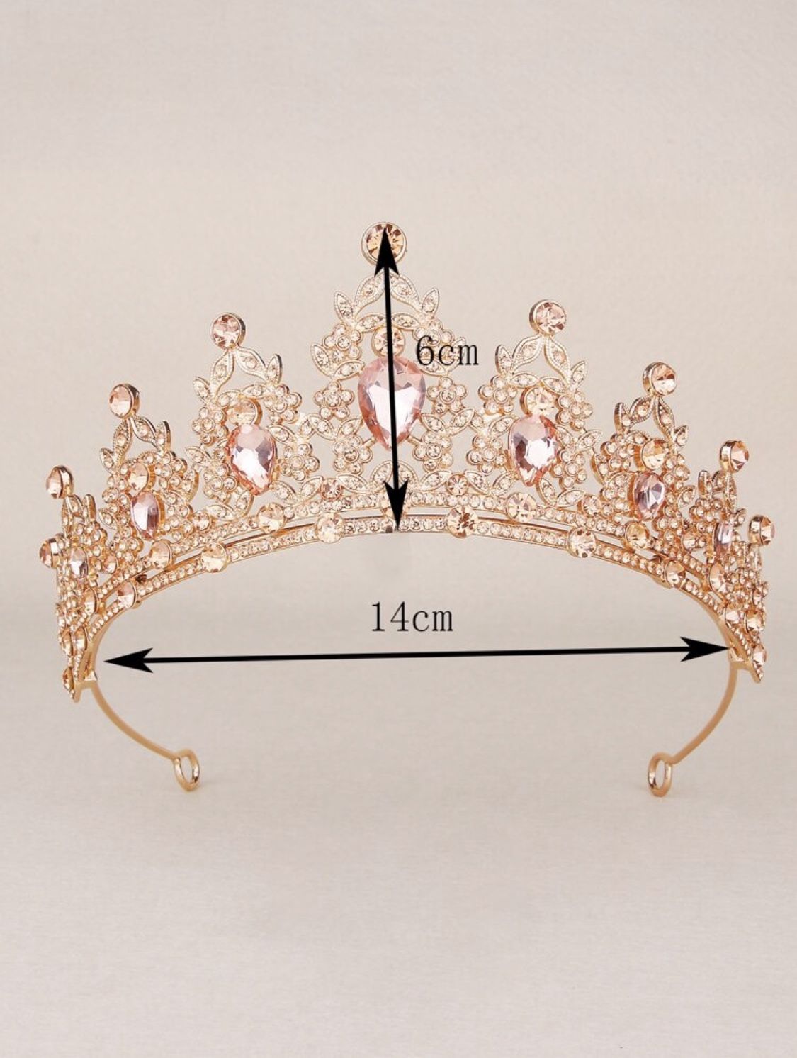 Rose gold Sparkle Rhinestone Crown Tiara