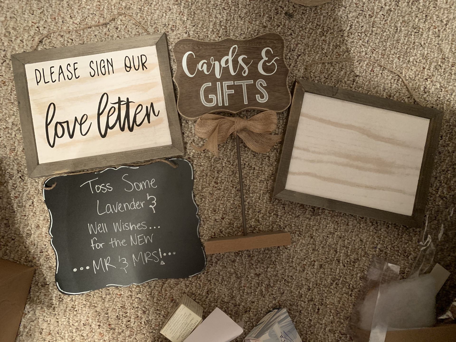 Wedding signs