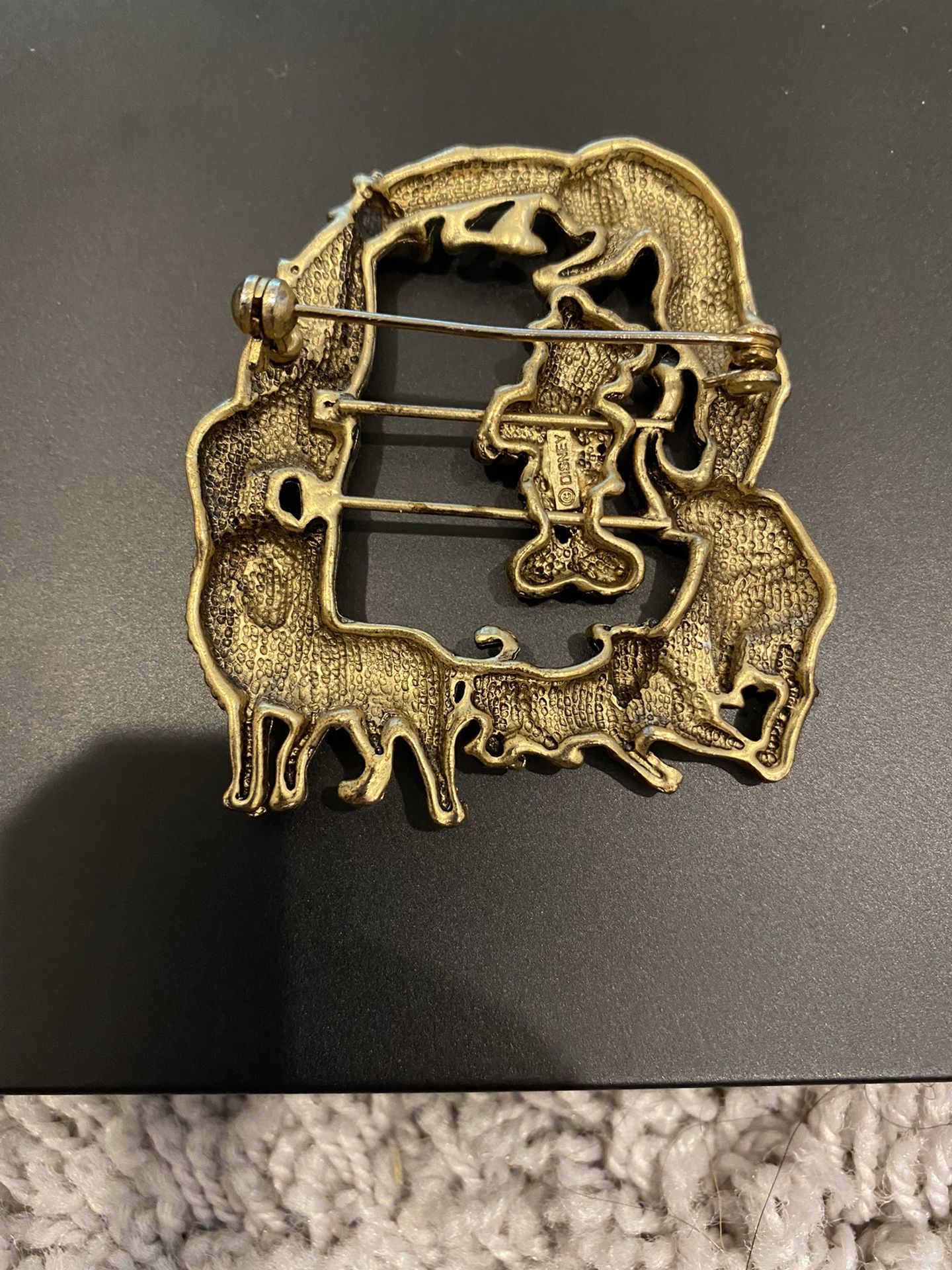 Disney’s 1998 Animal Kingdom Brooch Pin With Sliding Mickey