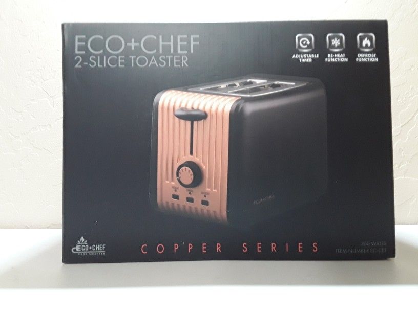 ECO+CHEF COPPER SERIES COPPER 2-SLICE TOASTER Model EC-CET