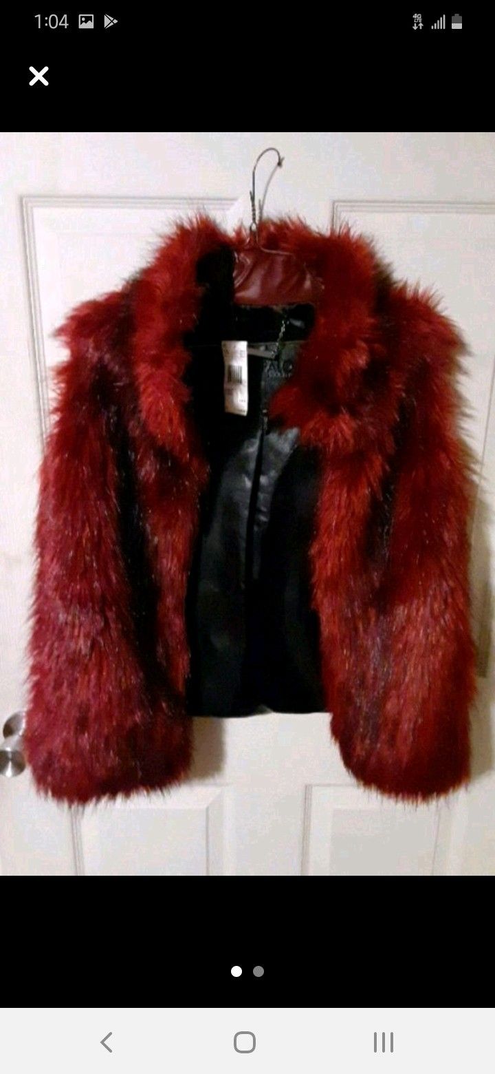 David Bitton Buffalo Magenta Fur Vest