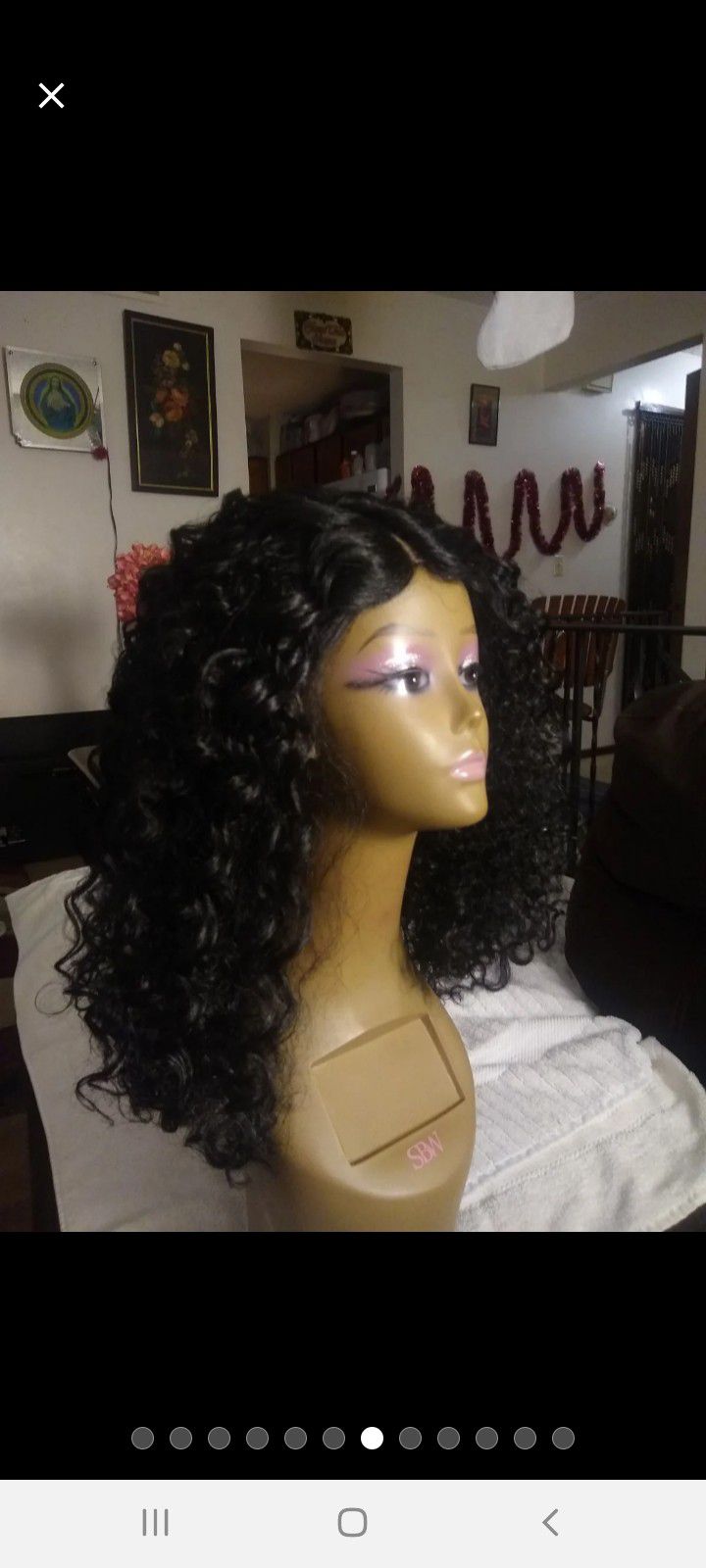 Human Hair Blend Lace Front Wig 