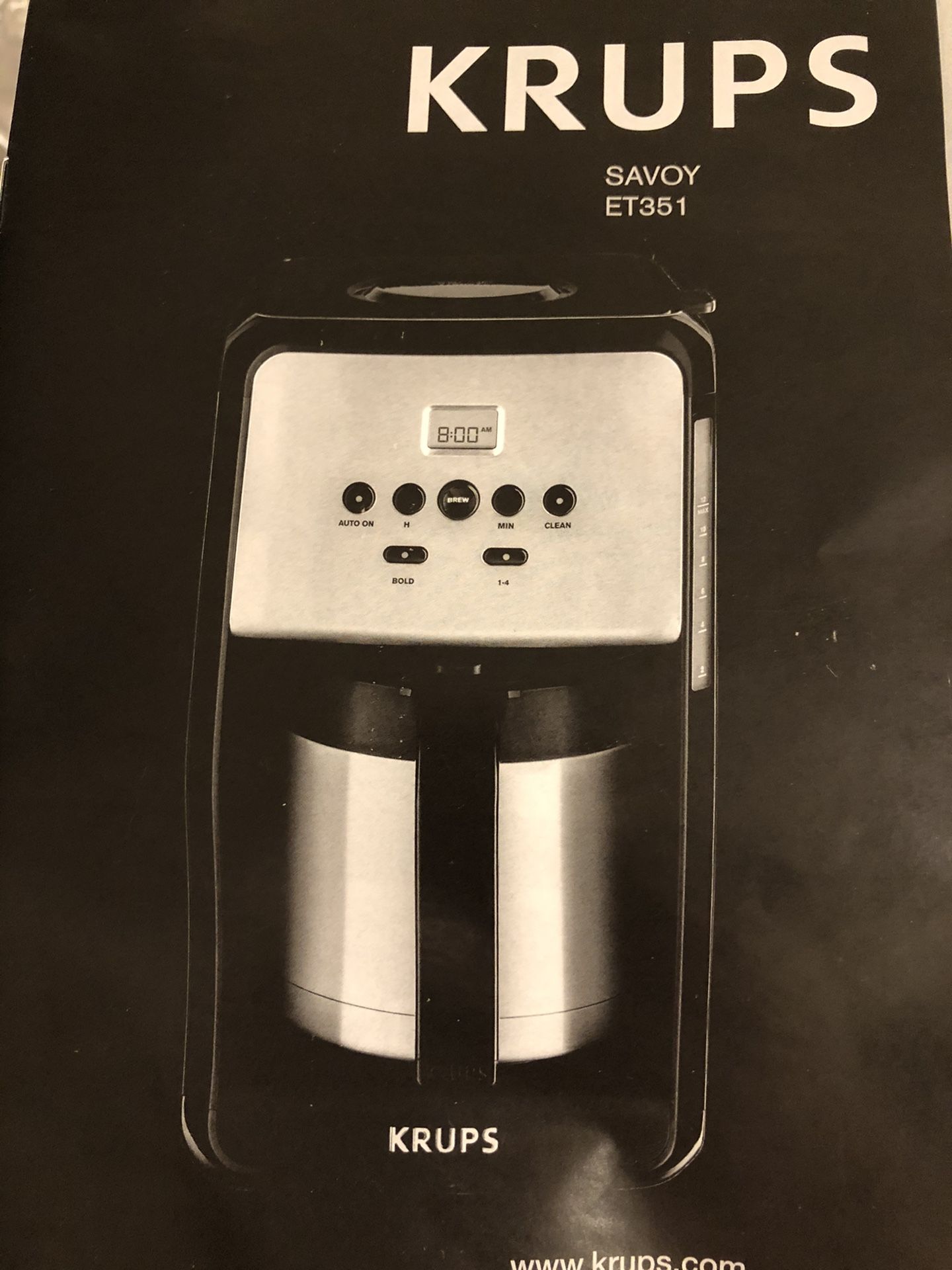 Krups coffee maker