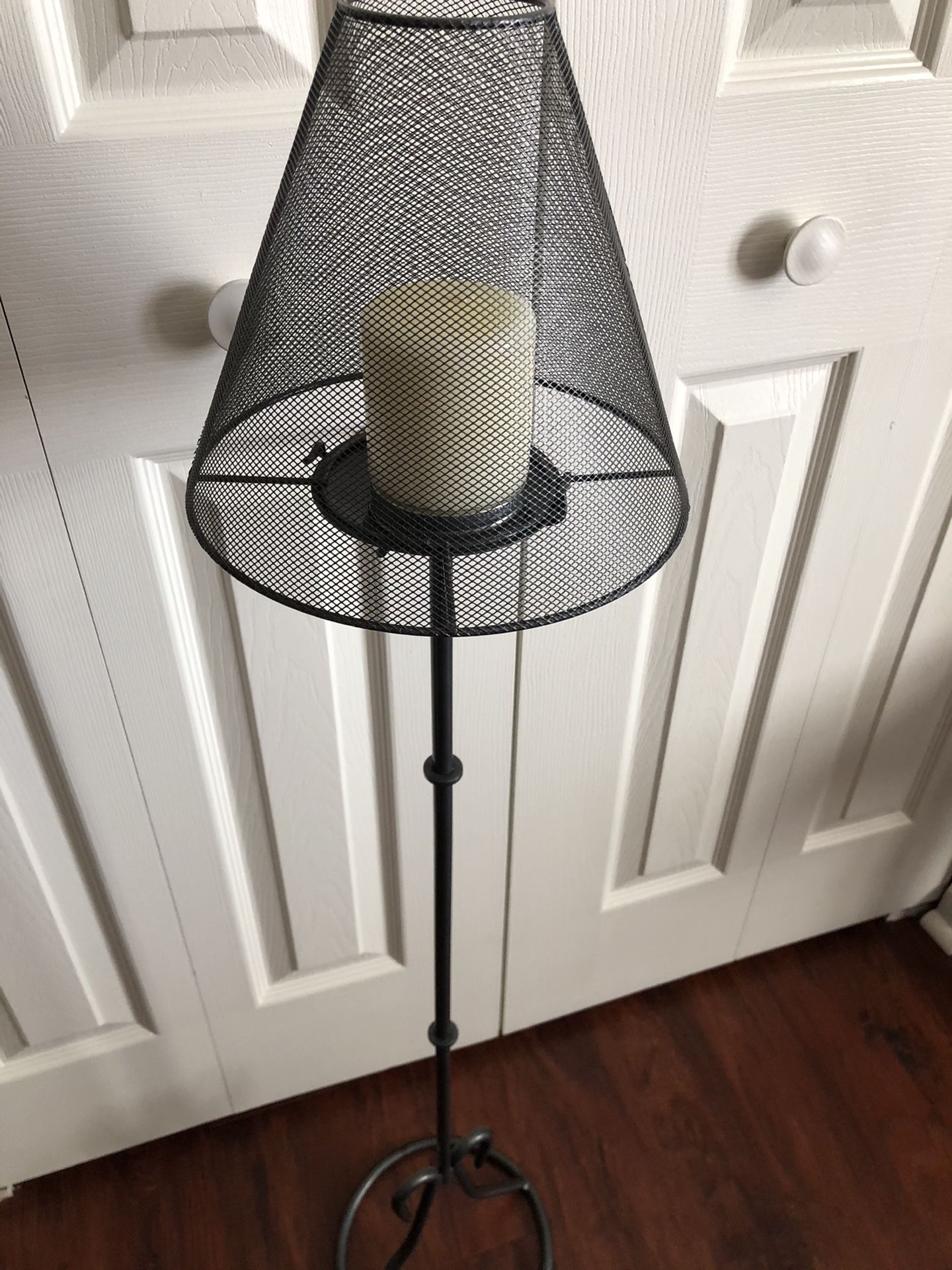 Tall Pewter Candle Holder