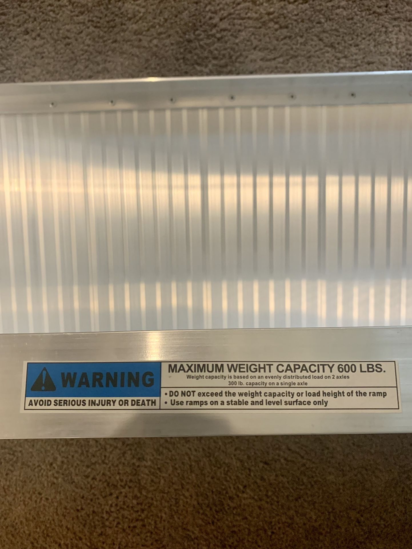 6’ L Silver Spring Aluminum Single - Fold Wheelchair Ramp - 600 lb. Capacity