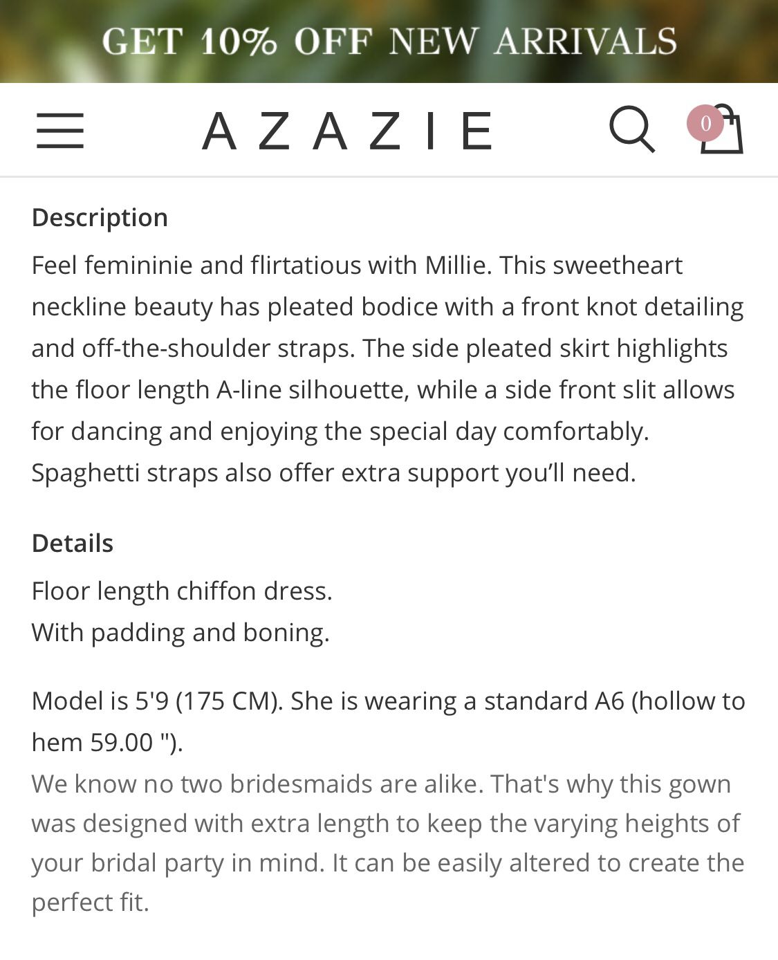 AZAZIE Full Length Evening Gown NEW (Small)