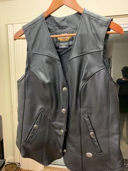 Women’s Harley-Davidson leather vest size Large Thumbnail