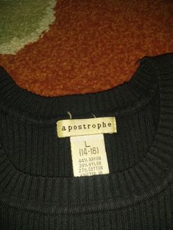 Apostrophe black knitted top Thumbnail