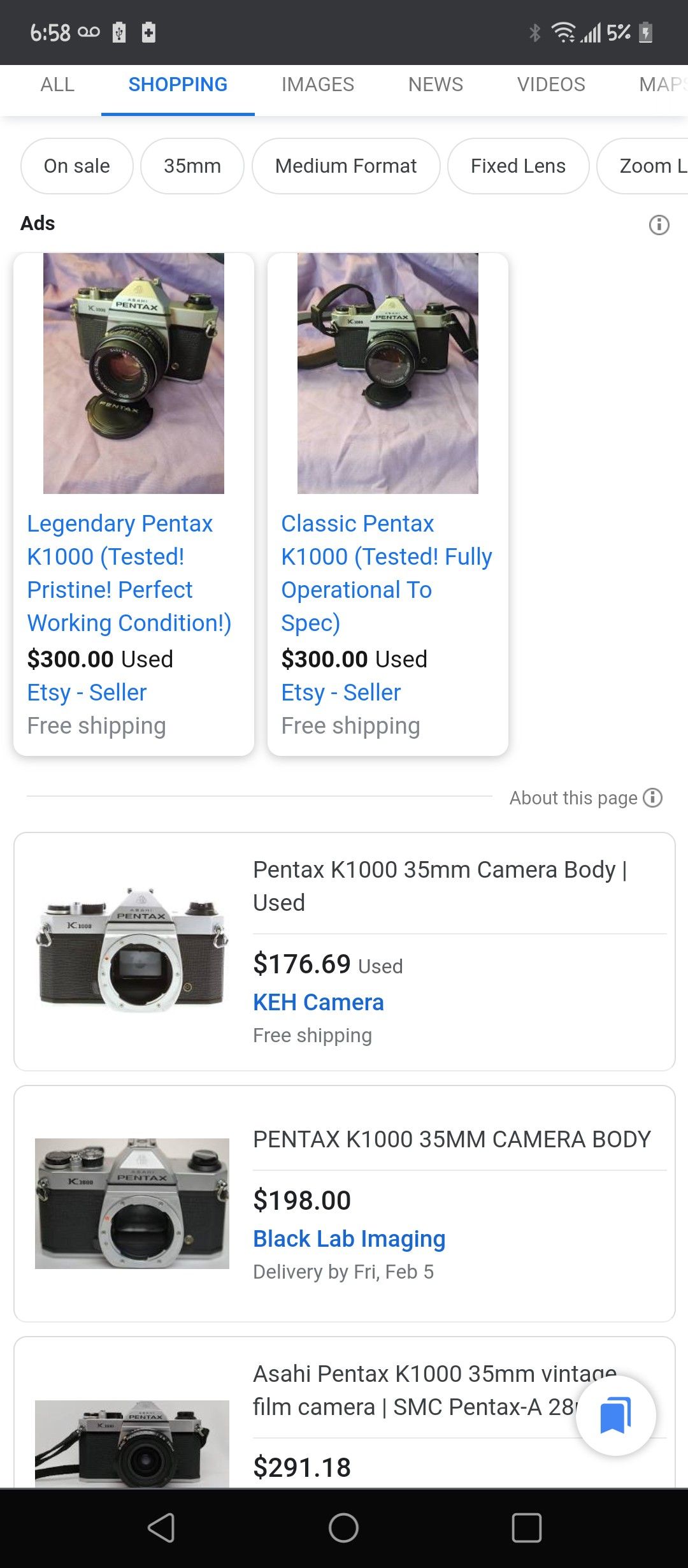 Pentax K1000 with 3 different lens and the flash