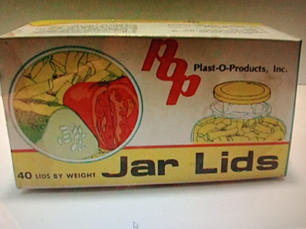 POP (Plast-O-Products) Canning Jar Lids-NEW (40 per box)