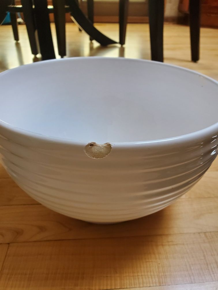 White mixing bowl