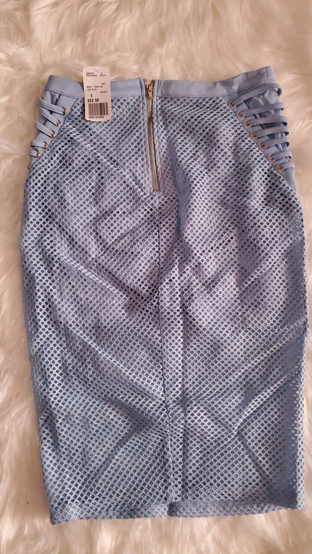 Baby Blue Fishnet Skirt