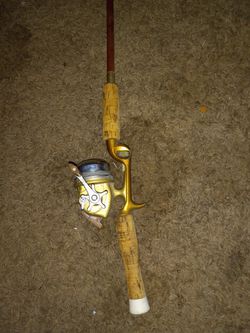 Vintage Brass Fishing Rod And Reel Thumbnail
