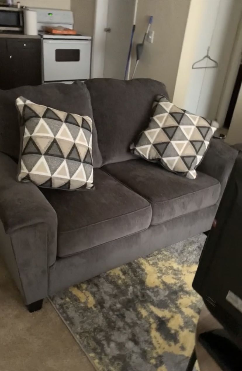 Grey Love   Seat Couches Plus Coffee Table 