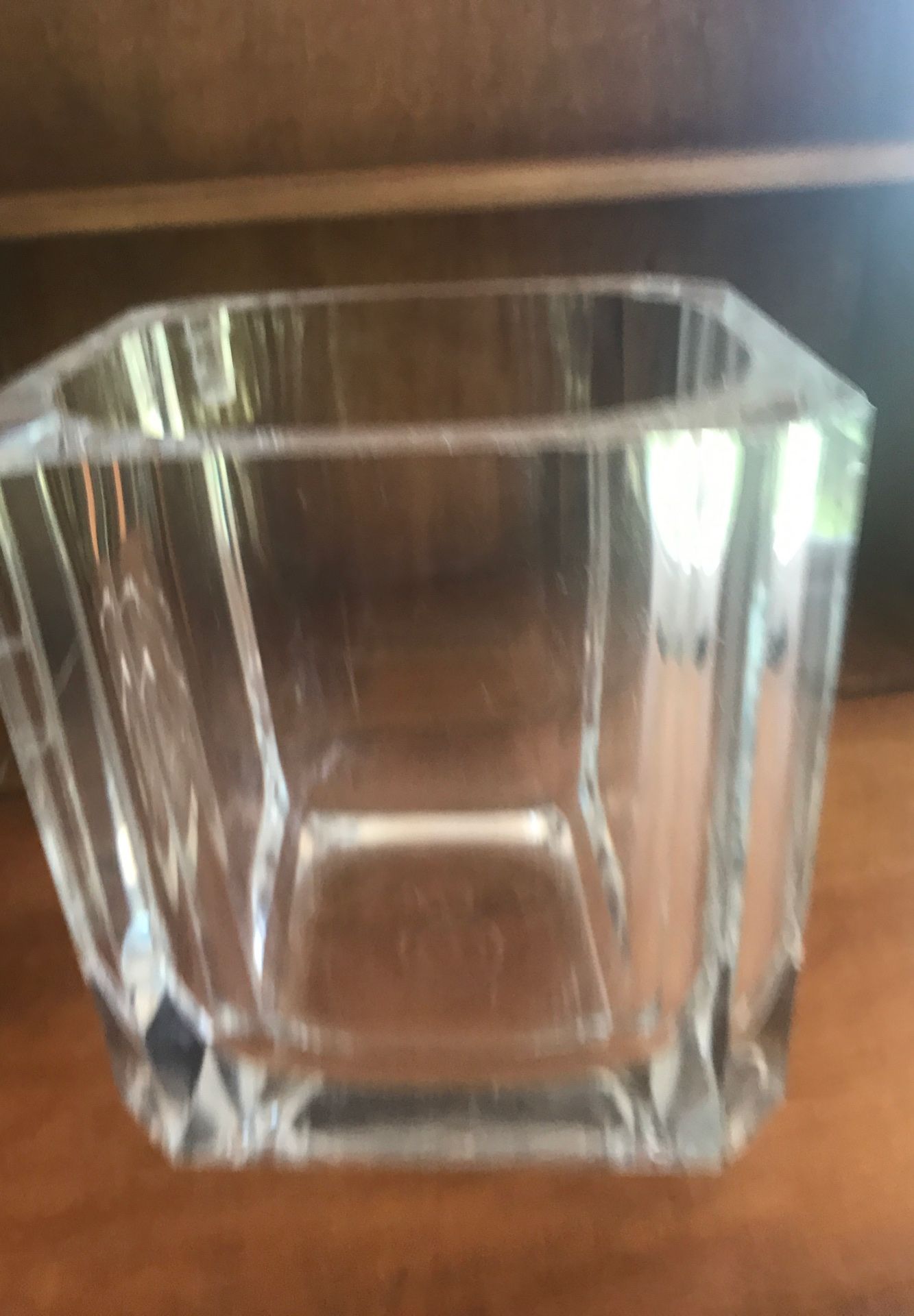 Vintage mid century thick acrylic lucite canister ice bucket container