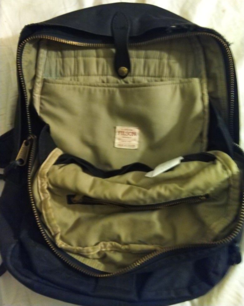 Filson Tin Cloth Dark Blue Backpack