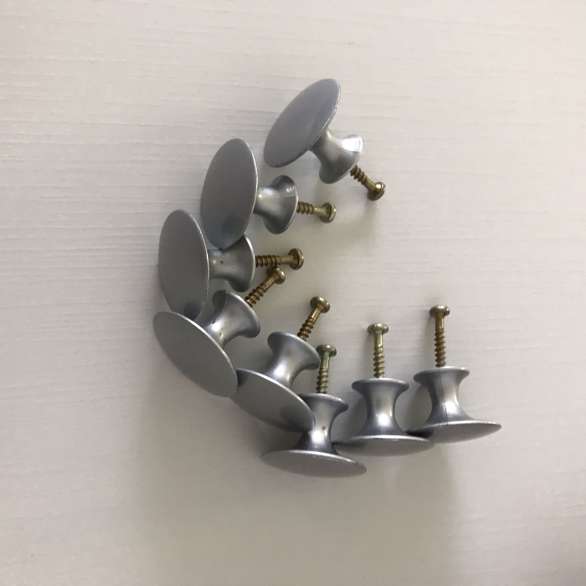 Cabinet Dresser Drawer Knobs Silver x8