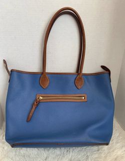 Dooney and Bourke Double Pocket Leather Tote Bag Thumbnail