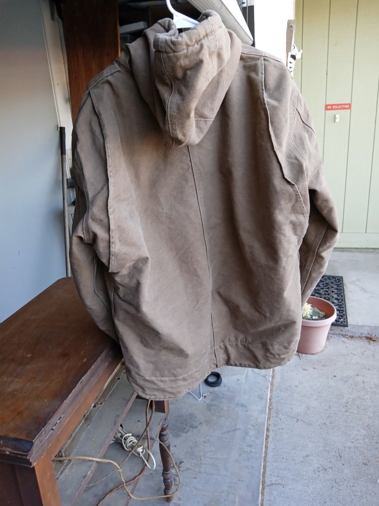 Men's Large Canvas Hooded Jacket
