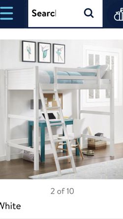 Twin Wooden Loft Bed White For, Your Zone Twin Wood Loft Bed