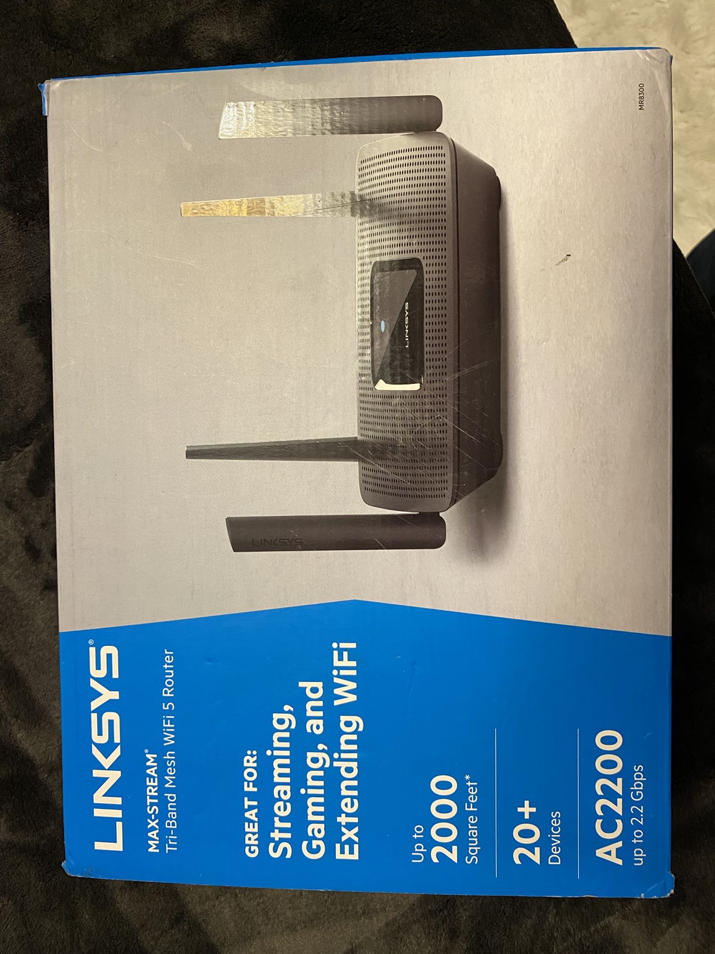 Linksys MR8300 Max-Stream Tri-Band Mesh WiFi 5 Router AC2200