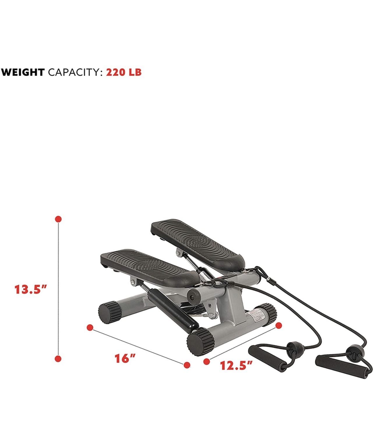 Like New Mini Stair Stepper With Resistance Bands