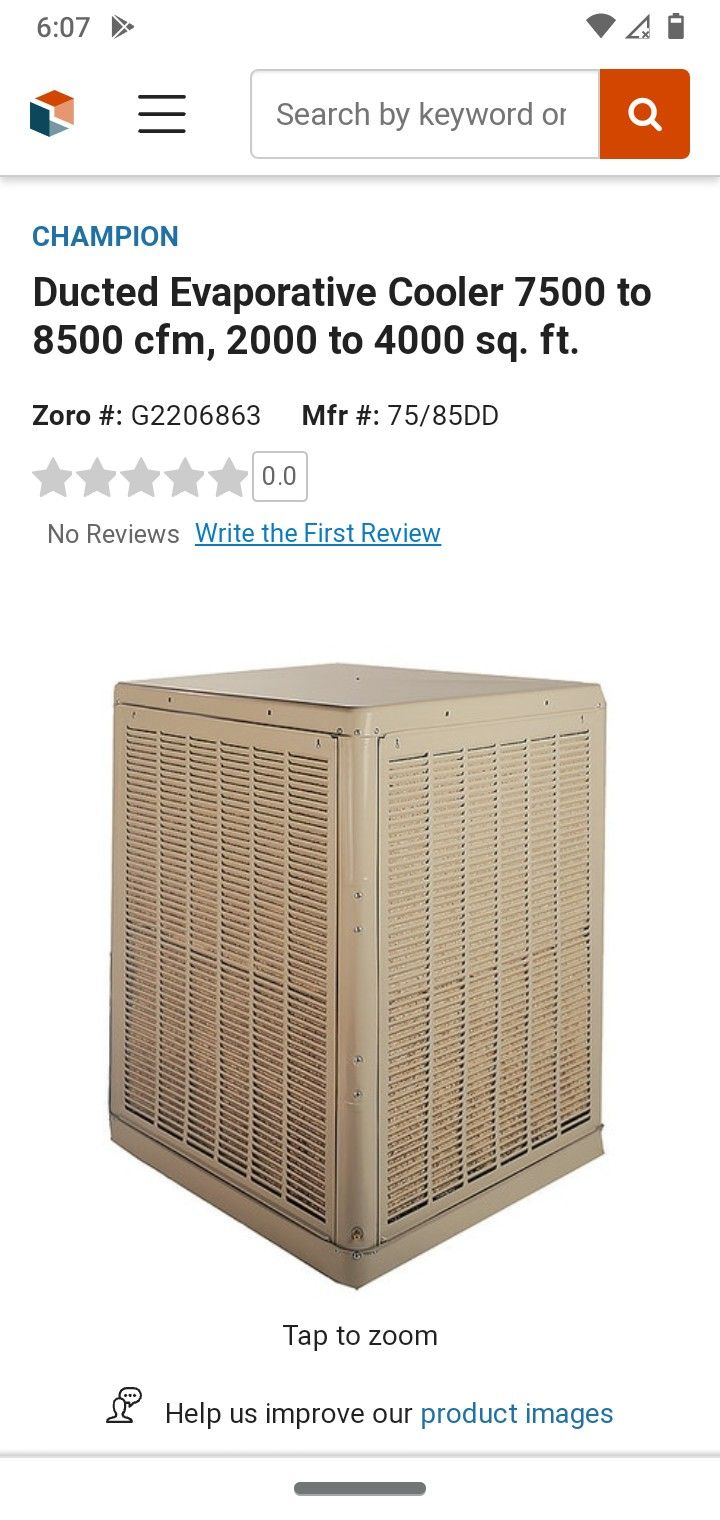 Swamp Cooler 7500/8500 CFM